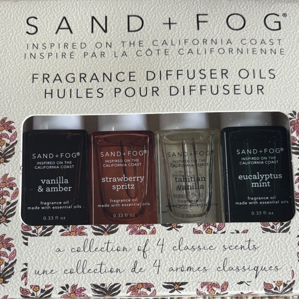 Fragrance Diffuser Oils Set - Vanilla, Strawberry, Tahitian, Eucalyptus